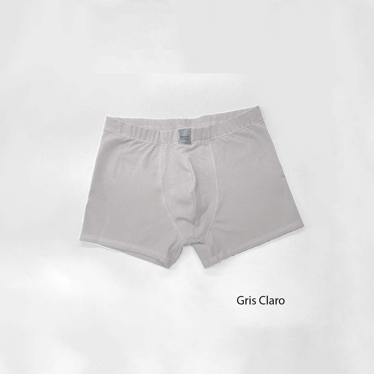 Bóxer de algodón y lycra - Gris Claro - Talle G