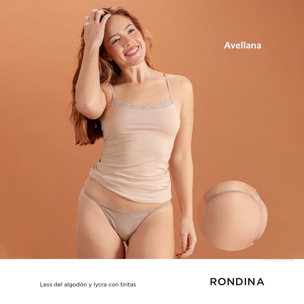 *Pack* Less de algodón y lycra con tiritas - 3 unidades