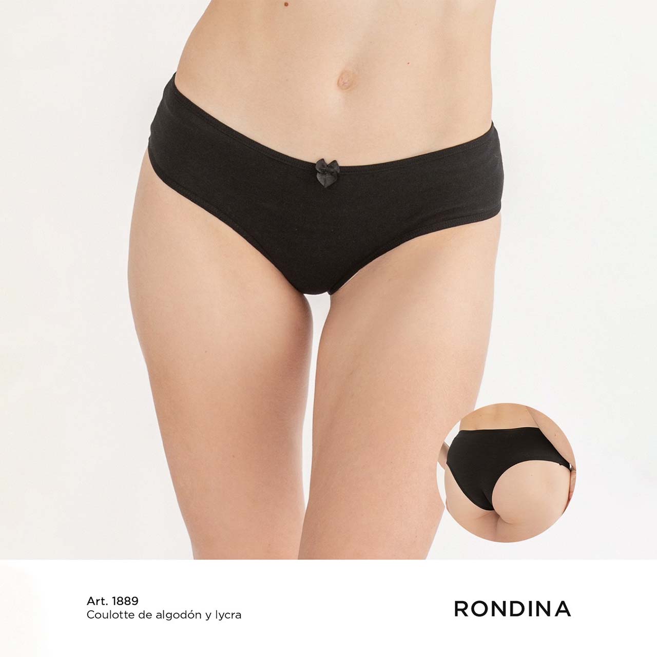1889 - *Pack* Culottes de algodón y lycra - 3 unidades - (Negro/Rosa/Rojo) Talles P M G