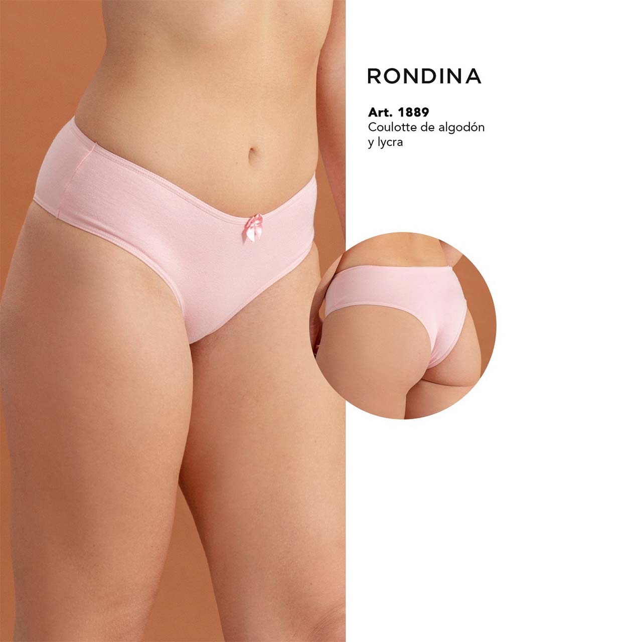 1889 - *Pack* Culottes de algodón y lycra - 3 unidades - (Rojo/Avellana/Rosa) Talles P XG