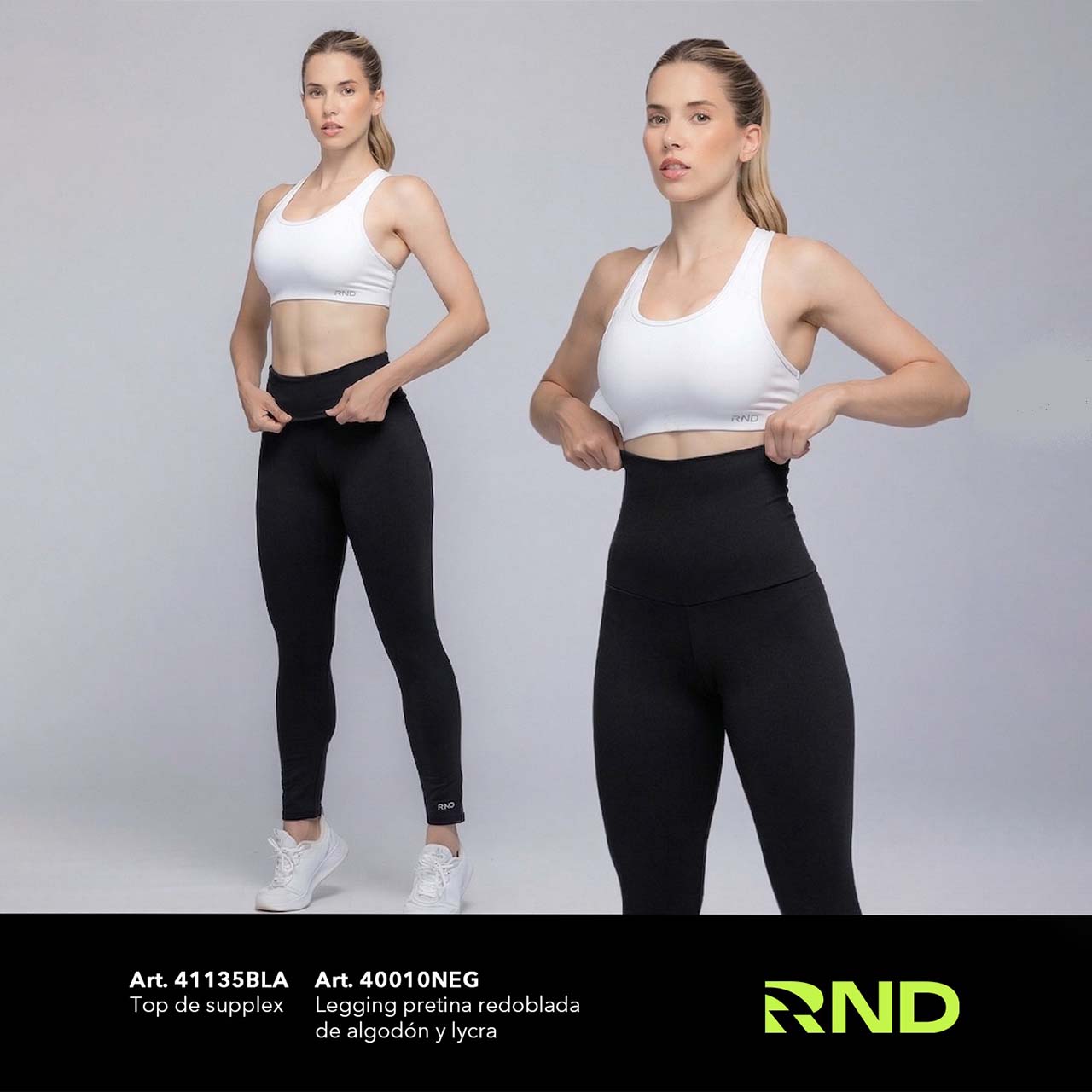 BP - 40010 - Legging de algodón y lycra - Pretina Reboblada