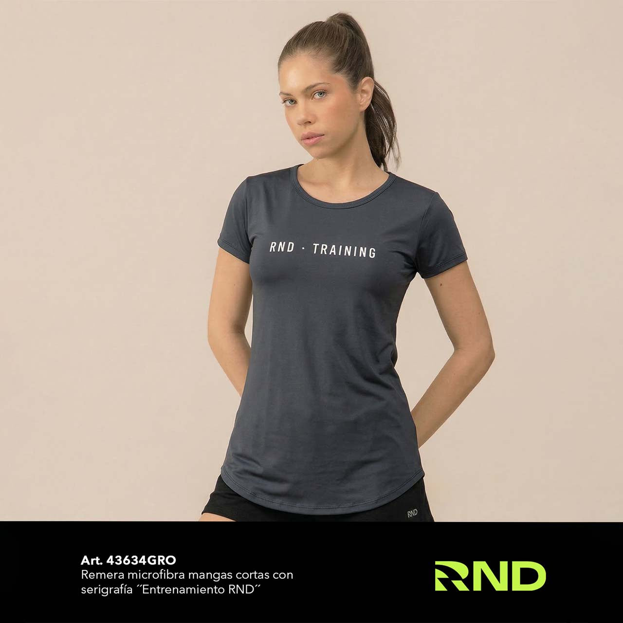 BP - 43634 - Remera de microfibra mangas cortas con serigrafía