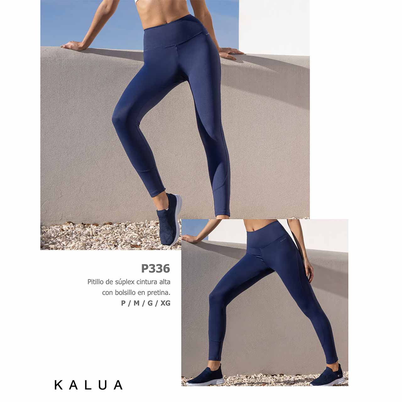 BP - P336 - Legging de supplex con cintura alta y bolsillo en pretina
