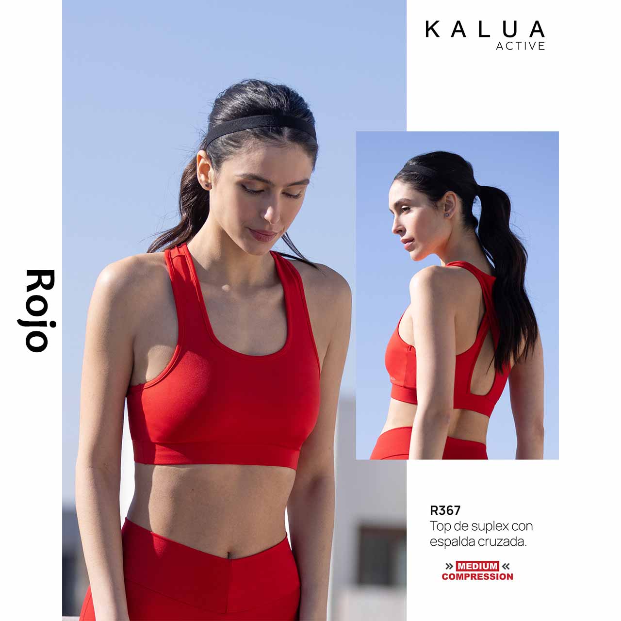 BP - R367 - Top de supplex con espalda deportiva