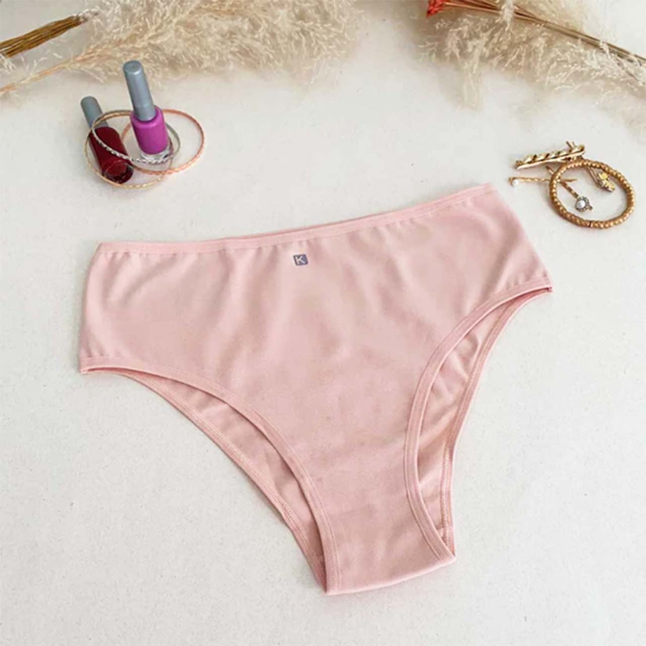 Bombacha de Lycra de Algodón - Tiro Alto - Rosa Talle G