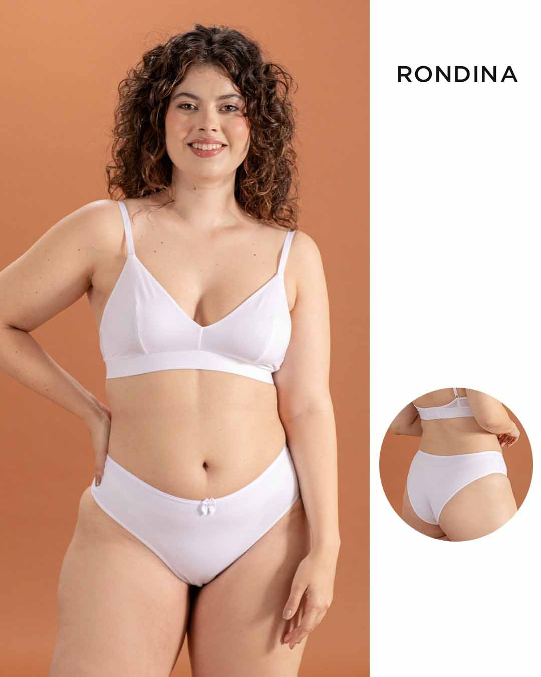 1215 - Bombacha de algodón y lycra - Color Blanco - Talle G