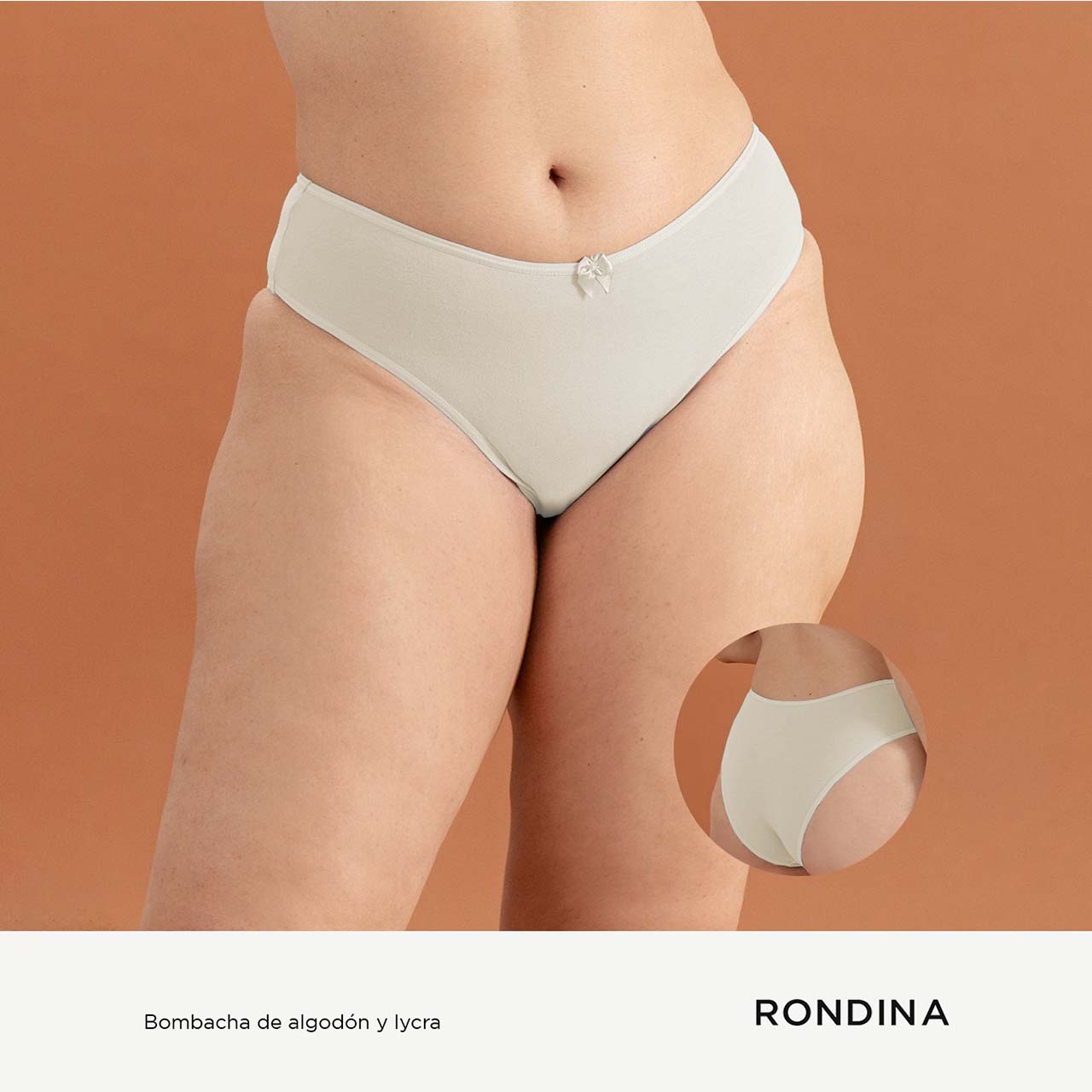Bombacha de algodón y lycra - Color Hueso - Talle M G