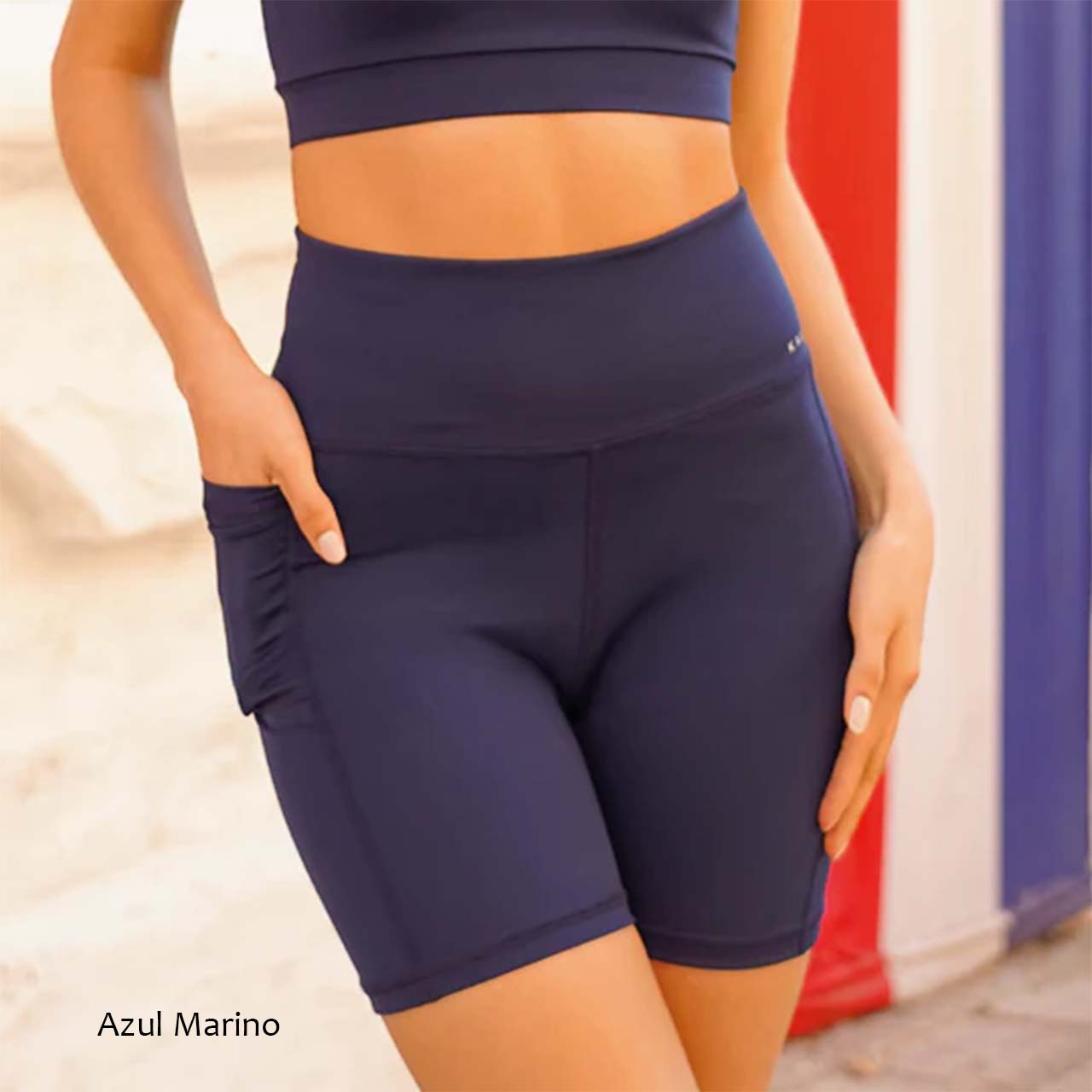 Ciclista de Supplex con Pretina Alta y Bolsillo - Pack x2