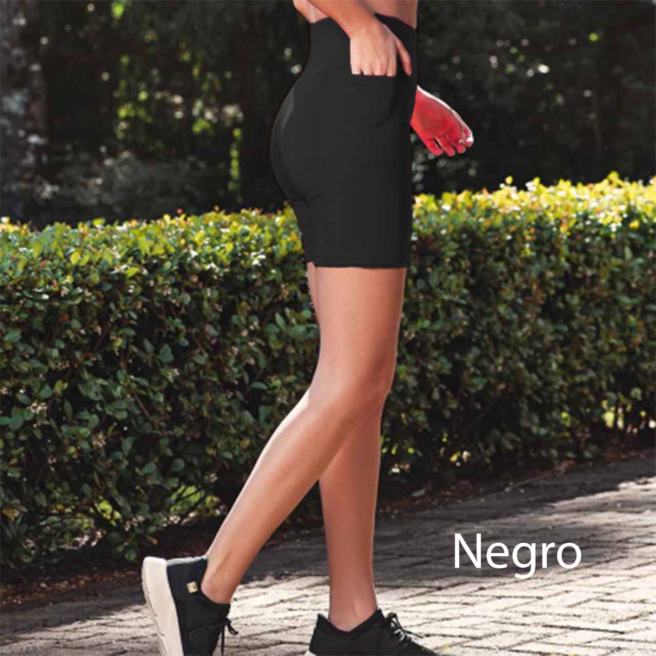 Ciclista de Supplex con Pretina Alta y Bolsillo - Pack x2