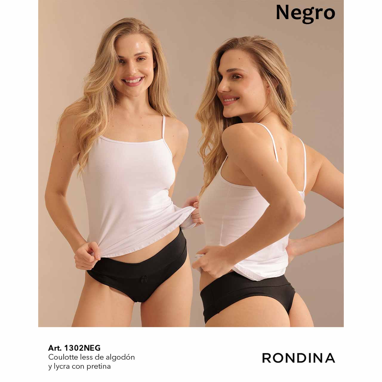 SD - 1302 - *Pack* Culotteless de algodón y lycra con pretina - 3 unidades