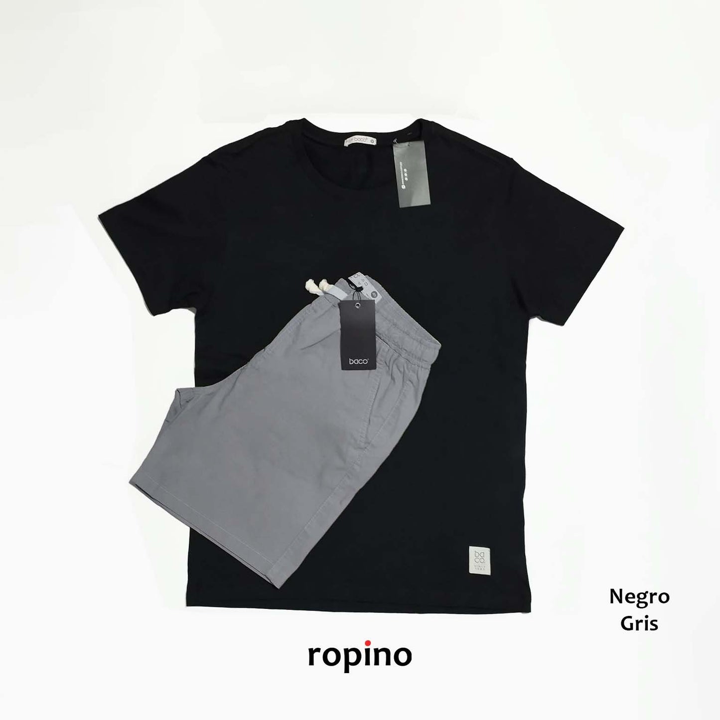 Remera básica de algodón & Bermuda Jogger Baco - Varios Colores