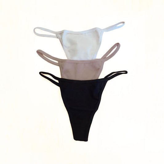 *Pack* Less de algodón y lycra con tiritas - 3 unidades