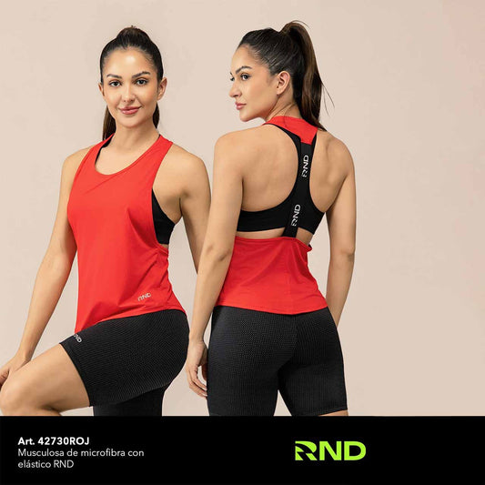 Musculosa de microfibra con elástico RND - Rojo - Talle G