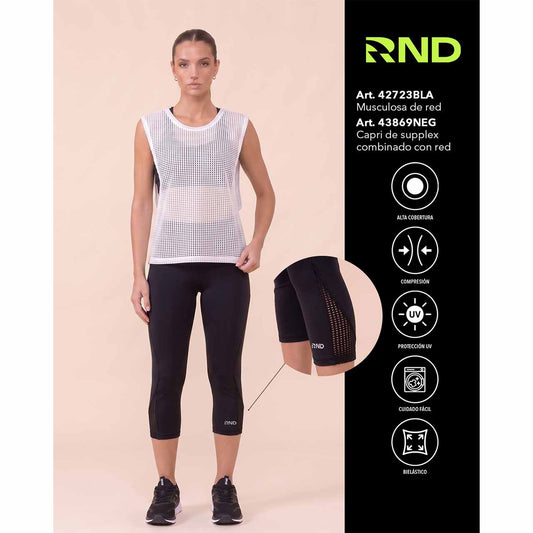 BP - 43869 - Capri de supplex combinado con red