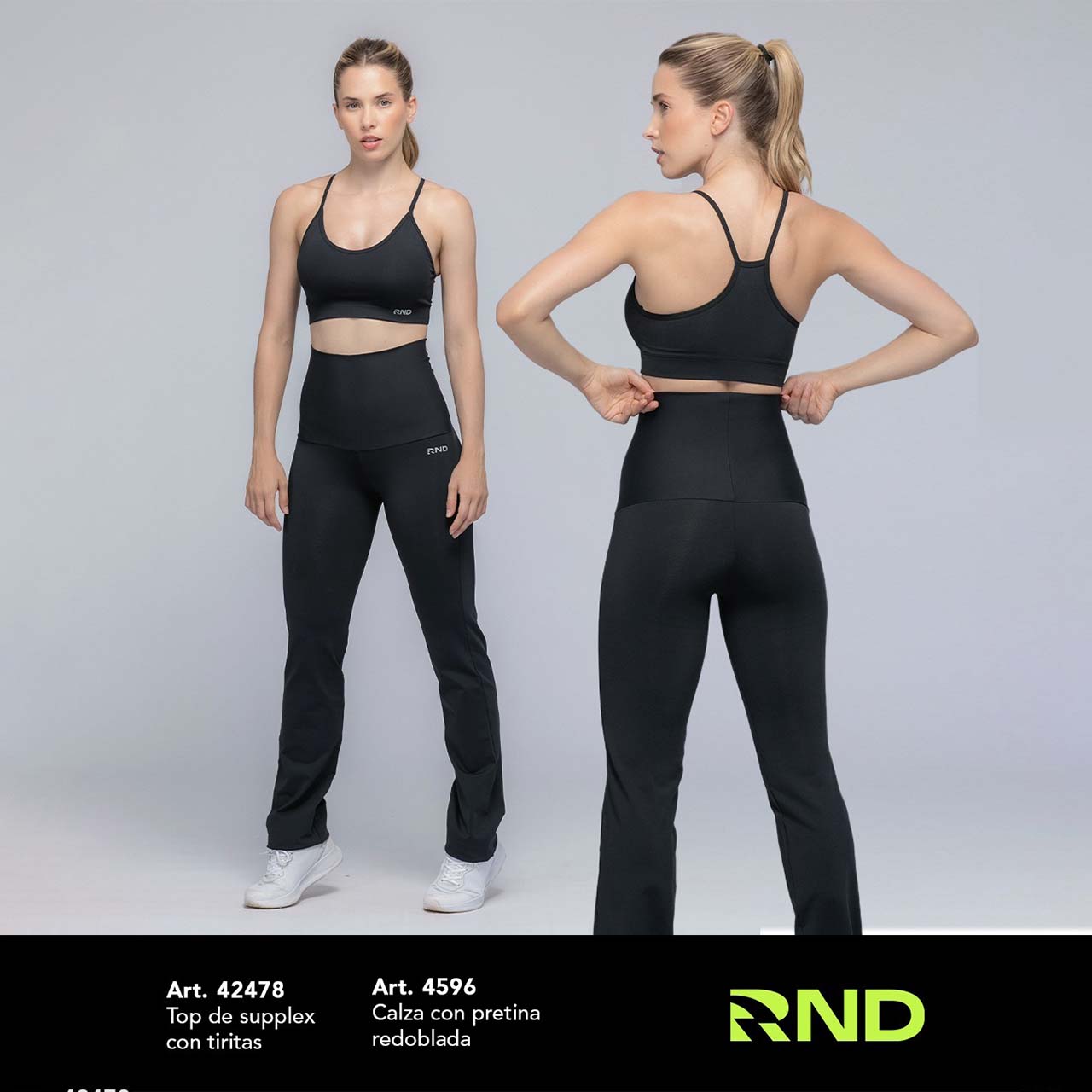 BP - 4596 - Legging de Supplex con pretina redoblada