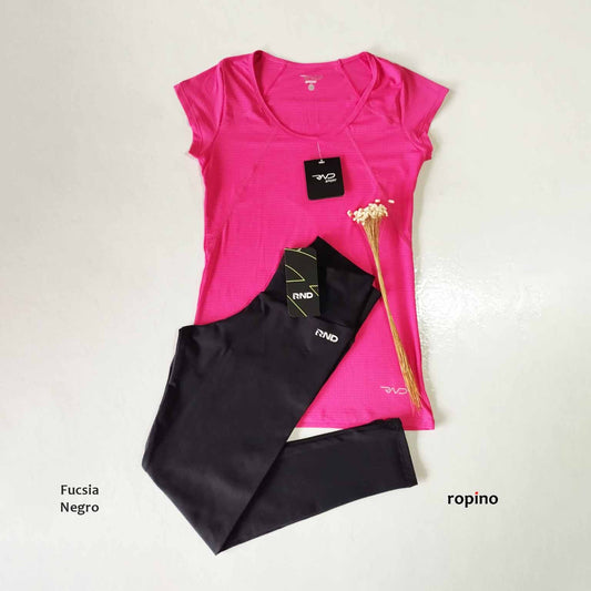 Remera de Microfibra Dry & Legging de Supplex con Lycra (Algodonado) - Varios Colores