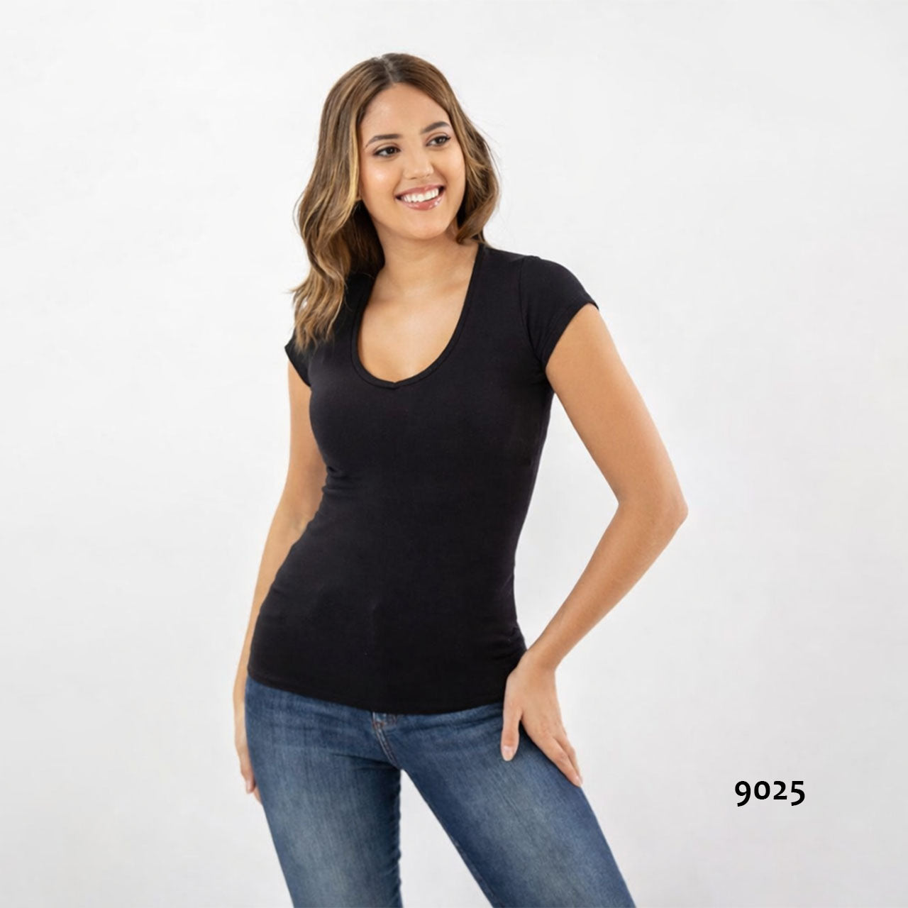 BP - 9025 - Remera básica de algodón y lycra