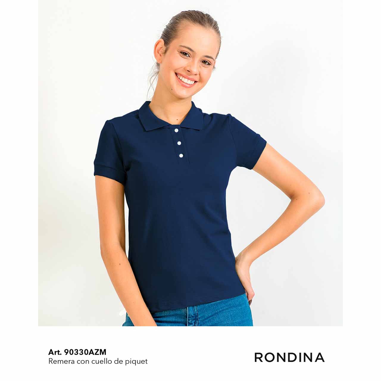 BP - 90330 - Remera de algodón con cuello de piquet