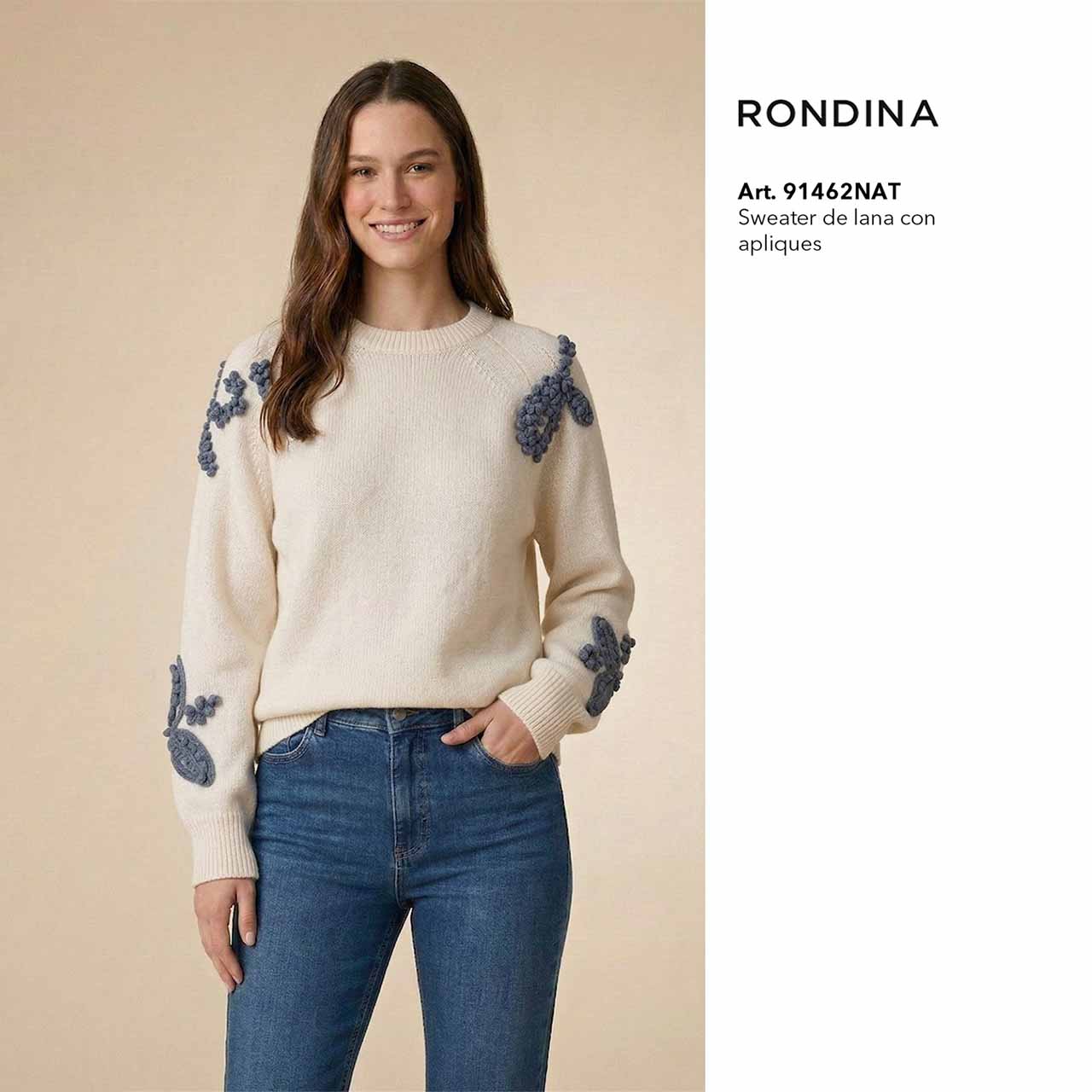 BP - 91462 - Sweater de lana con apliques