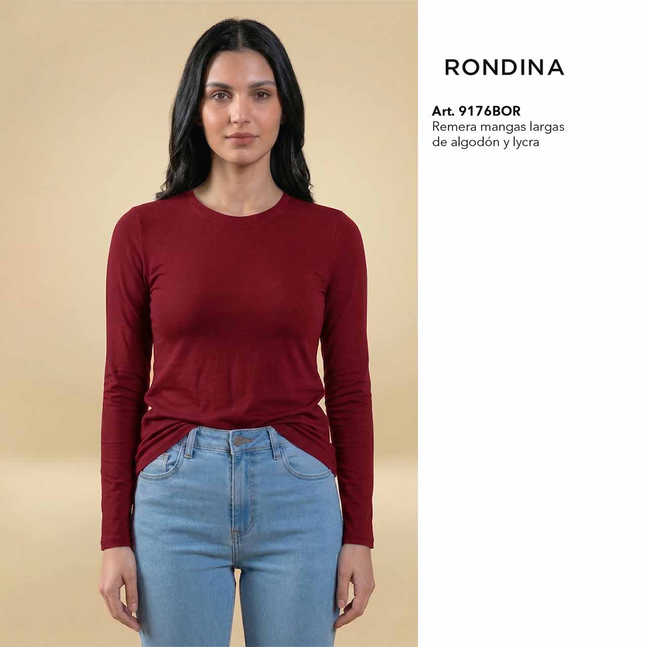BP - 9176 - Remera mangas largas de algodón y lycra