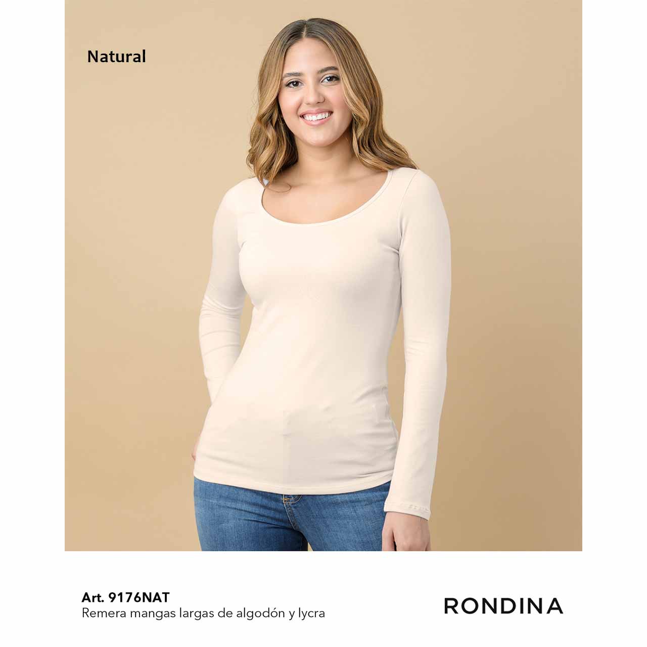 BP - 9176 - Remera mangas largas de algodón y lycra