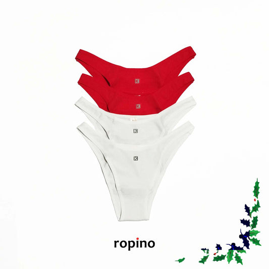*Pack* 4 Bikinis de lycra de algodón. Varios Colores