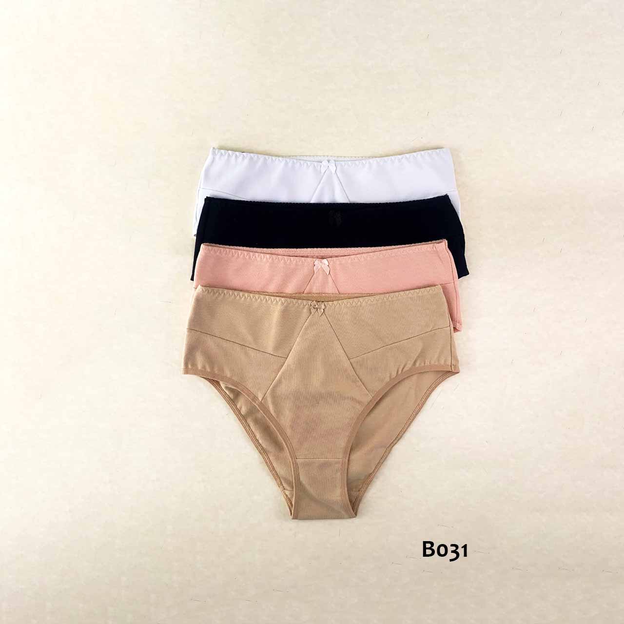 BP - B031 - Bombacha de lycra de algodón reforzado. Tiro alto.