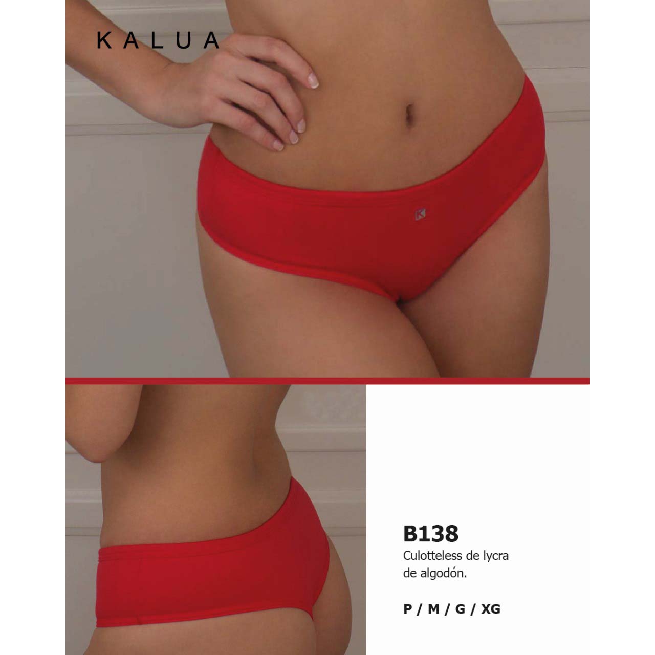 BP - B138 - Culotteless de lycra de algodón