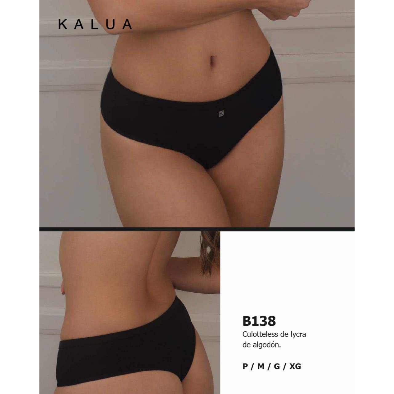 BP - B138 - Culotteless de lycra de algodón