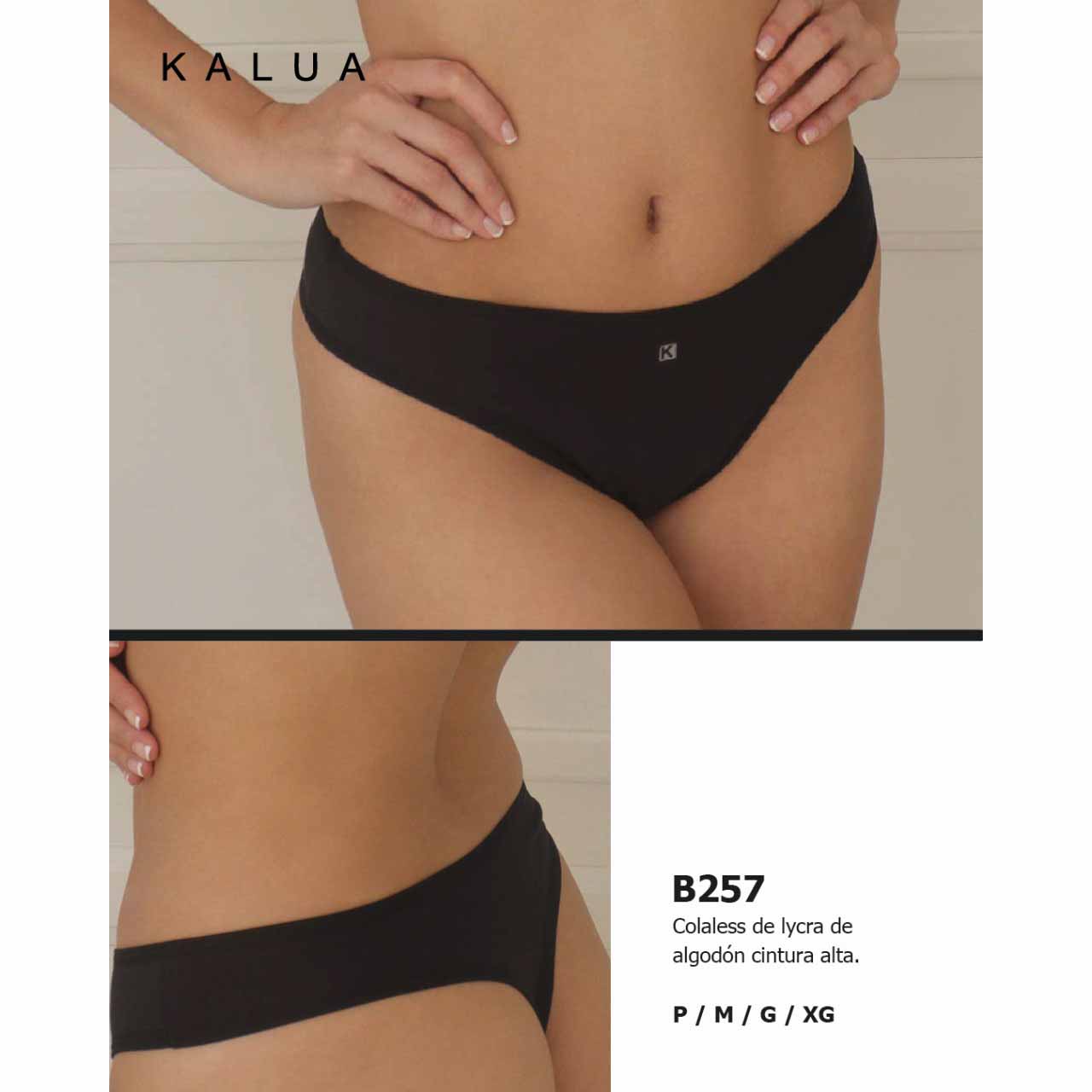 BP - B257 - Colaless de lycra de algodón cintura alta