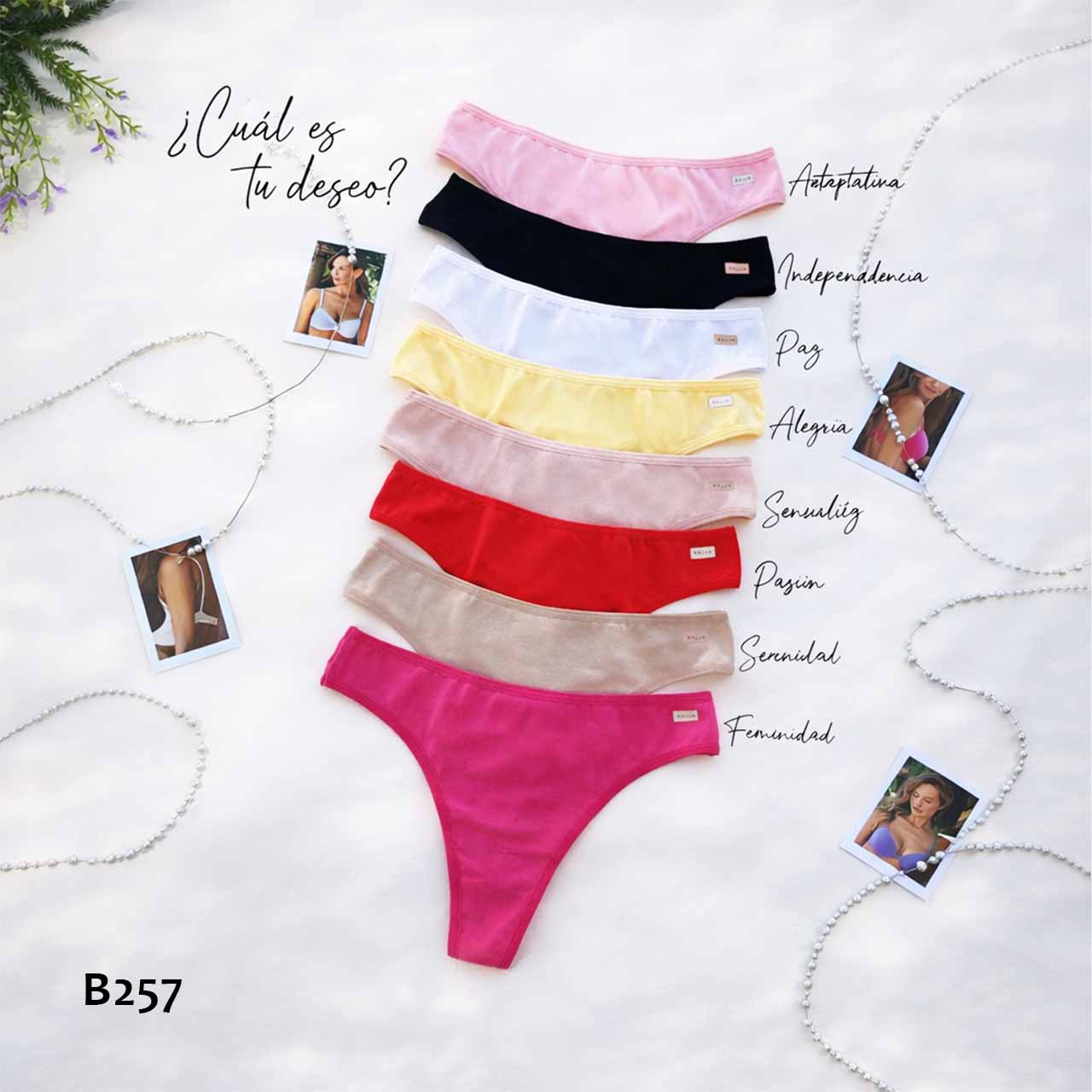BP - B257 - Colaless de lycra de algodón cintura alta
