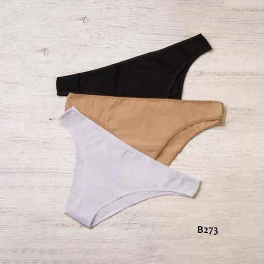 BP - B273 - Bombacha básica de algodón y lycra