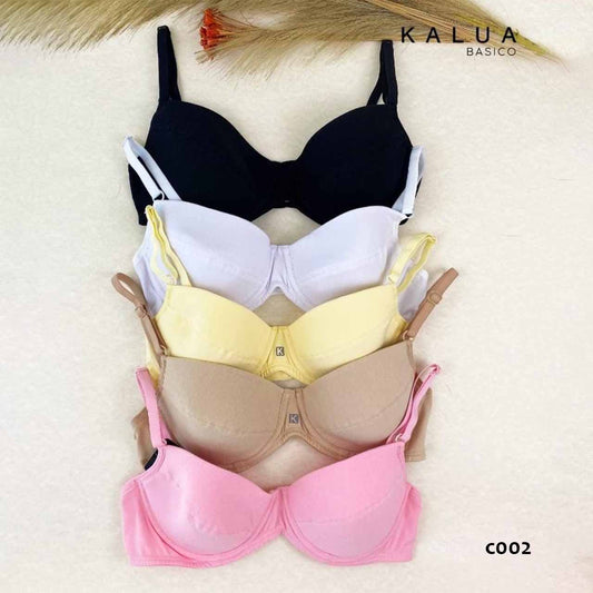 BP - C002 - Corpiño de lycra de algodón con relleno y arco