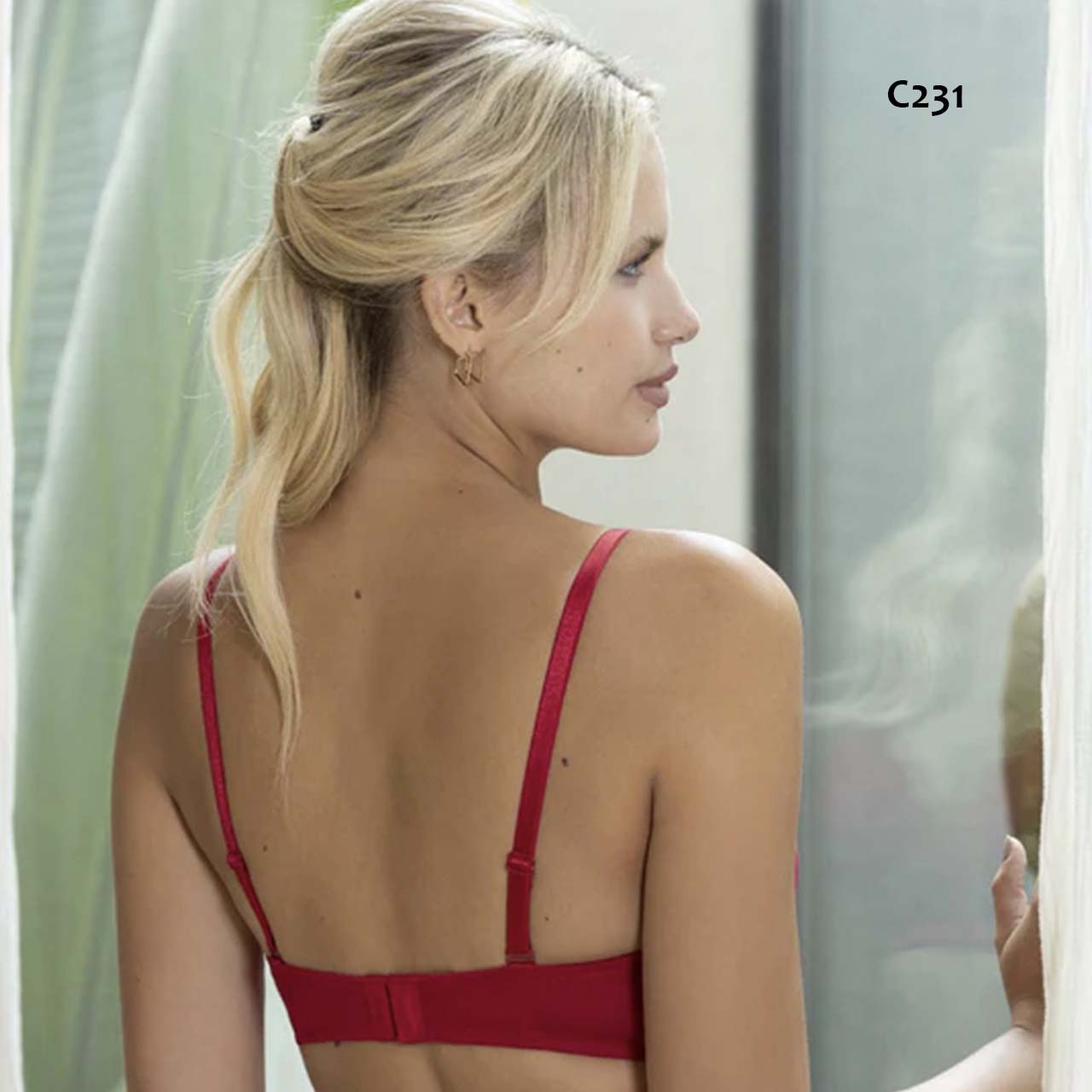 BP - C231 - Corpiño de lycra de algodón y randa con taza soft sin arco