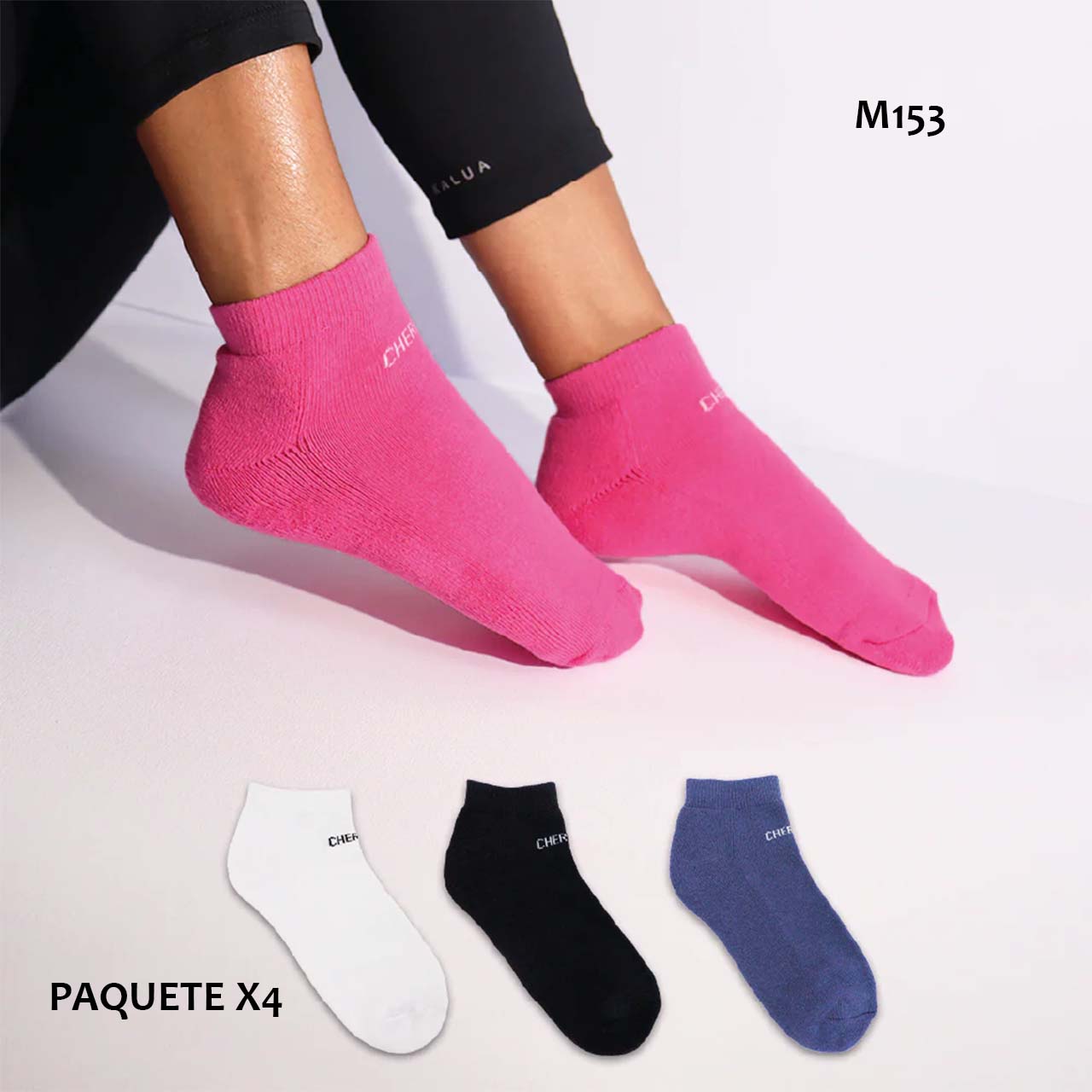BP - M153 - Medias tobilleras femeninas - Paquete x4