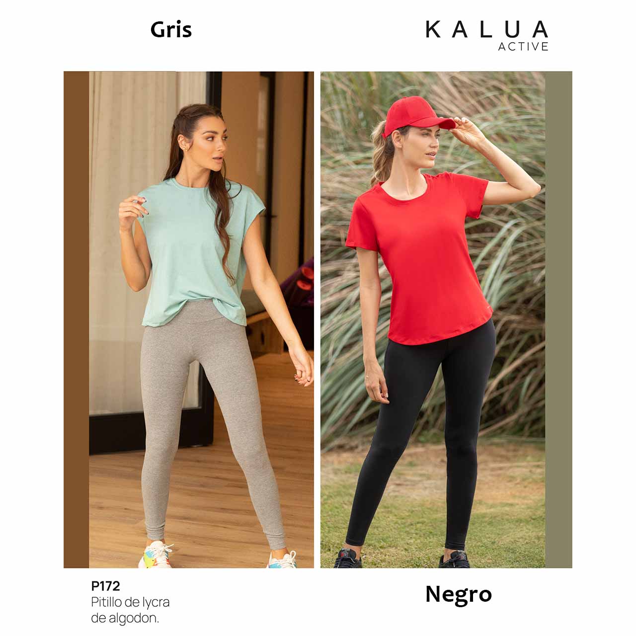 BP - P172 - Legging de algodón y lycra con tiro alto