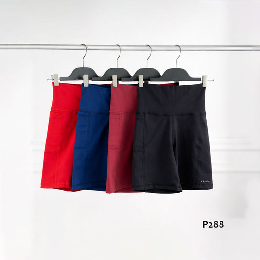 BP - P288 - Cicilista de supplex con pretina alta y bolsillo lateral