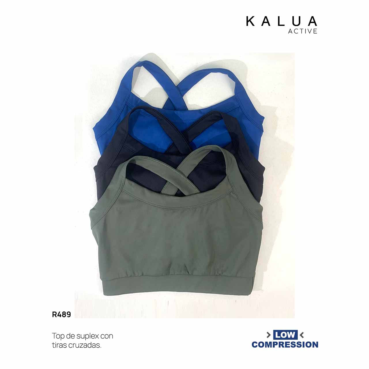 BP - R489 - Top de supplex con tiras cruzadas