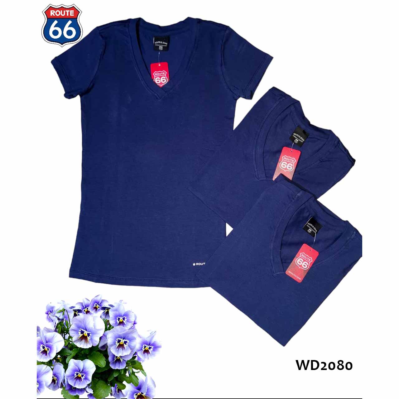 BP - WD2080 - Remera básica de algodón. Cuello V