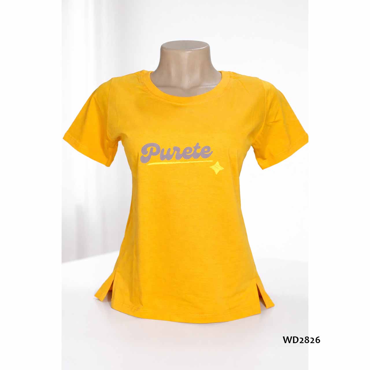 BP - WD2826 - Remera de jersey de algodón con tajos a los costados