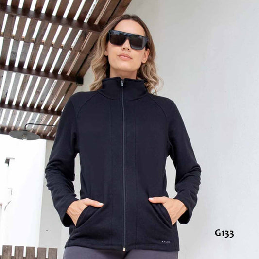 BP - G133 - Campera básica de moletón con cierre