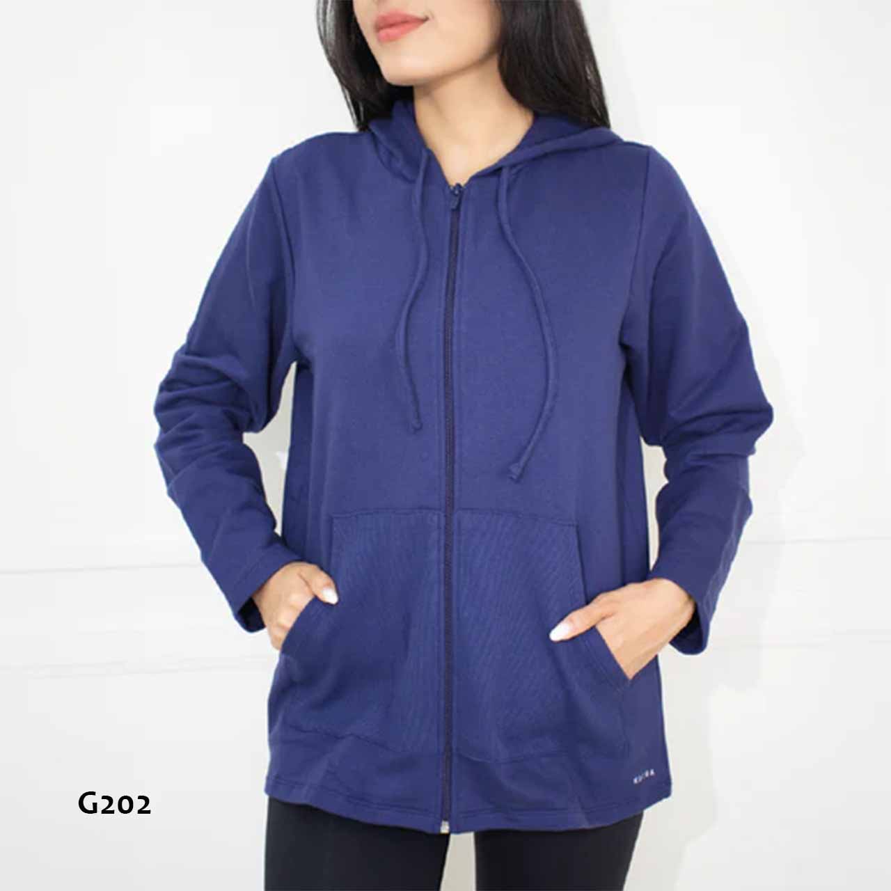 BP - G202 - Campera de moletón con bolsillo de RIB y capucha
