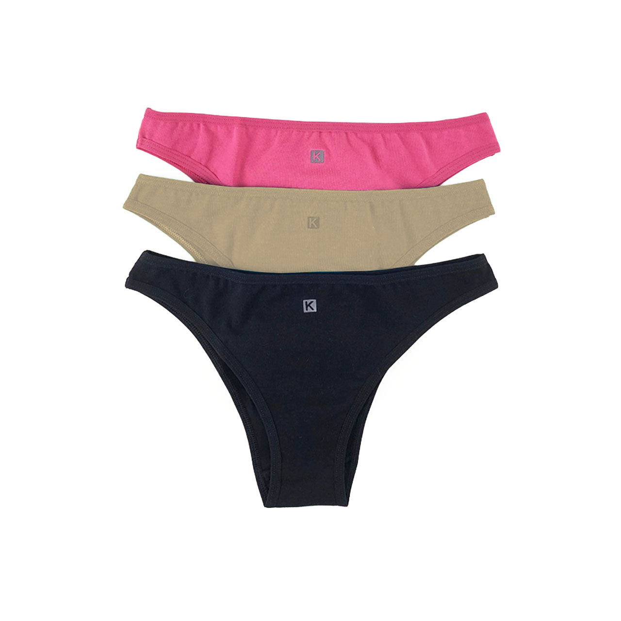 *Pack* Bikinis de lycra de algodón - 3 unidades