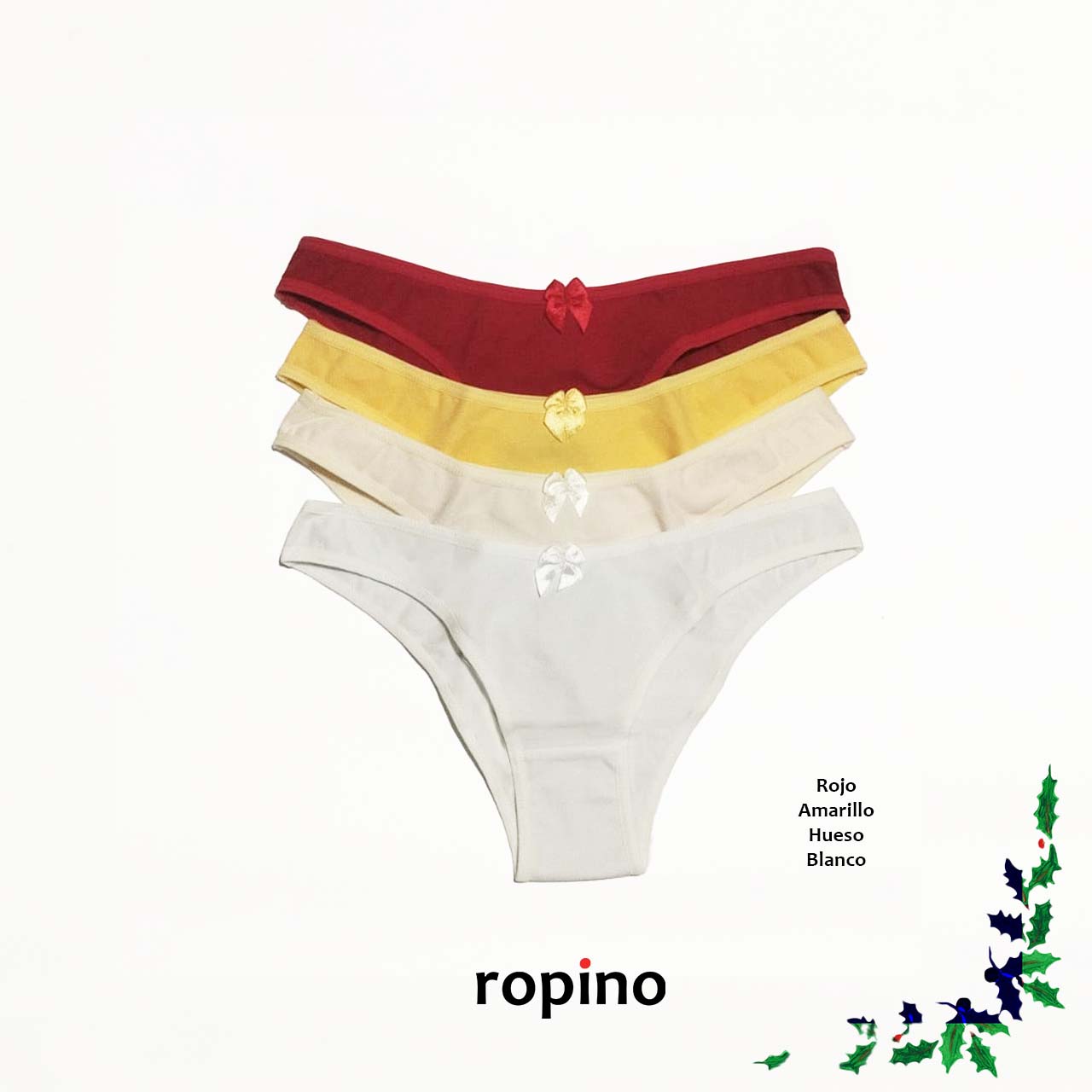 *Pack* 4 Bikinis de algodón y lycra - Varios Colores