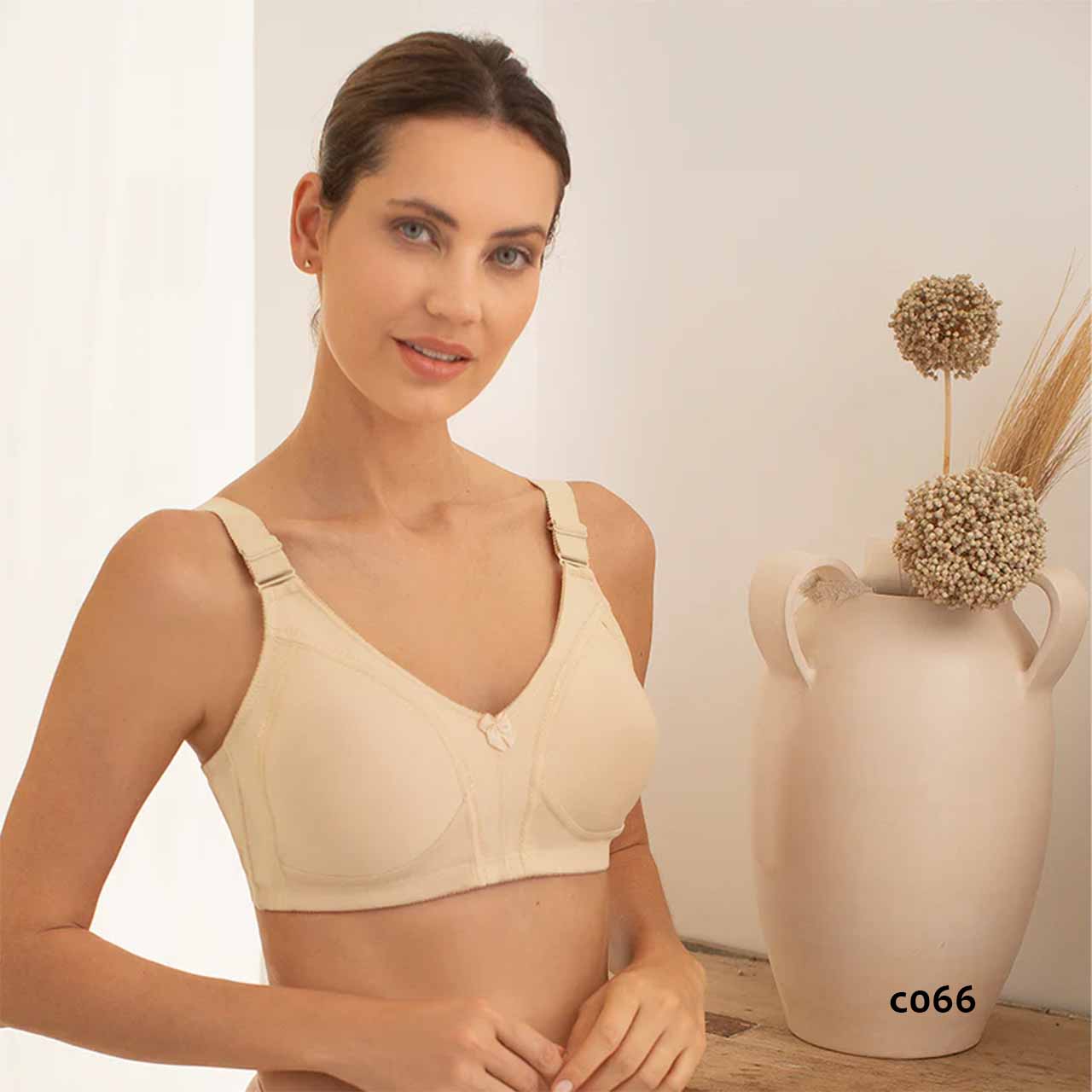 BP - C066 - Corpiño reforzado de lycra de algodón sin taza ni arco