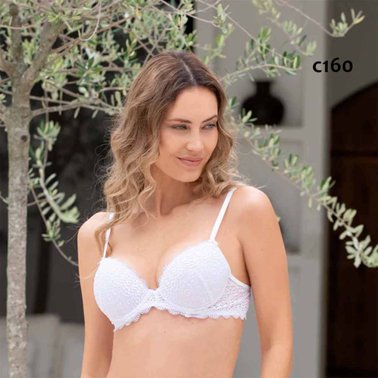 BP - C160 - Corpiño de encaje con taza preformada