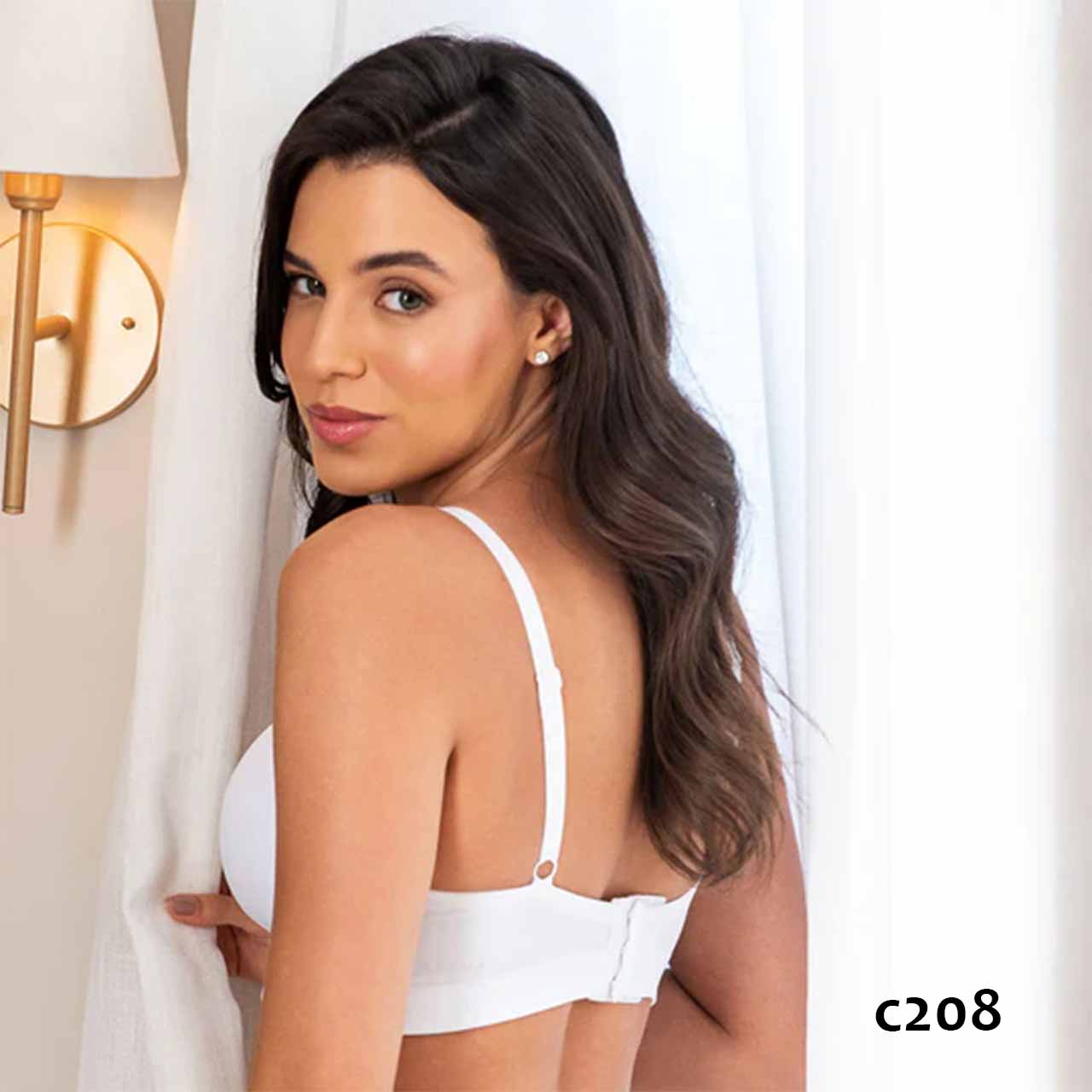 BP - C208 - Corpiño de microfibra con taza soft, sin arco y contorno reforzado