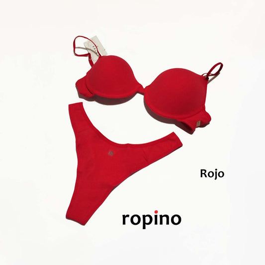 *Combo* Corpiño con taza push-up y arco & Colaless. Lycra de algodón. Varios Colores