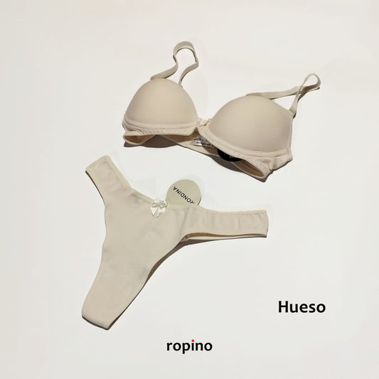 *Combo* Corpiño con taza push-up & Less de algodón y lycra.
