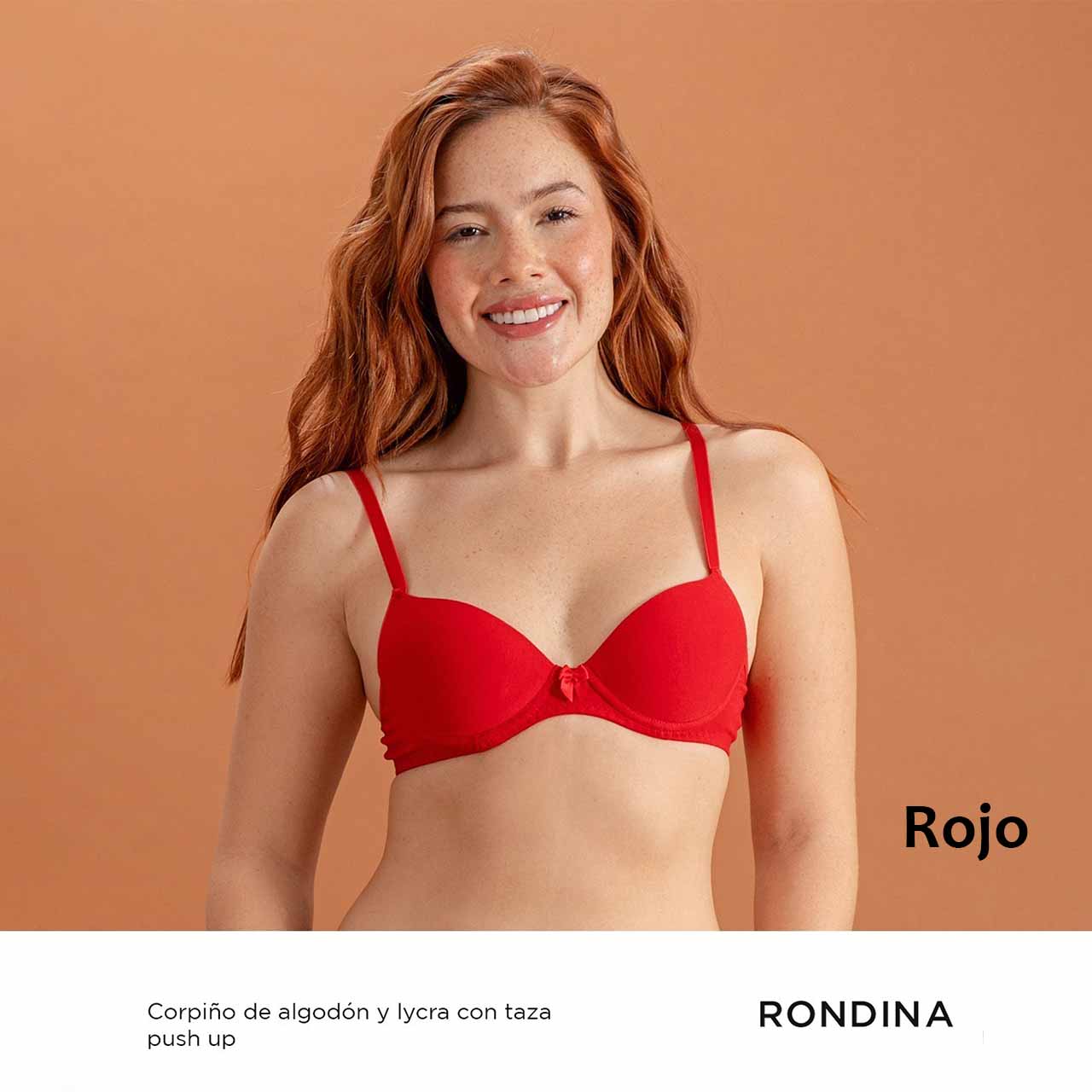 Corpiño de algodón y lycra. Con taza push-up. Varios Colores